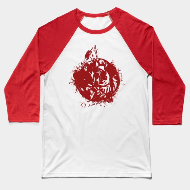 The Radiation - Red Baseball T-Shirt by Scailaret